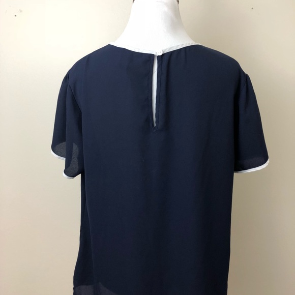 Navy Blue short sleeve top - Picture 4 of 6